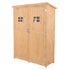 Wooden Garden Shed with Two Windows, Tool Storage Cabinet, Outdoor Double Door Organizer 127.5L x 50W x 164H cm, Natural