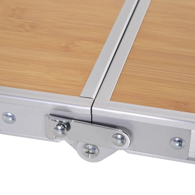 3ft Aluminium MDF-Top Folding Picnic Table Portable Camping Table