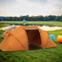 4-6 Man Camping Tent with Living Area and 2 Bedrooms, Hiking Sun Shelter, UV Protection Tunnel Tent, Orange