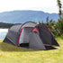 2-3 Person Tunnel Tent with Sewn-in Groundsheet, Air Vents, Rainfly, 2000mm Water Column, Camping Tent with 1 Bedroom, Inbuilt Porch, Living Area for Camping, Hiking, Grey
