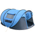 4 Person Pop-up Camping Tent Family Tent with Ground Sheet, 4 Windows and Portable Carry Bag for Beach Outdoor Trip, Sky Blue