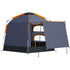 Automatic Pop Up Camping Tent, Instant Setup 2-4 Man Tent with Mesh Windows, Waterproof & UV30+, Portable with Carry Bag for Fishing, Hiking, Backpacking, Dark Grey