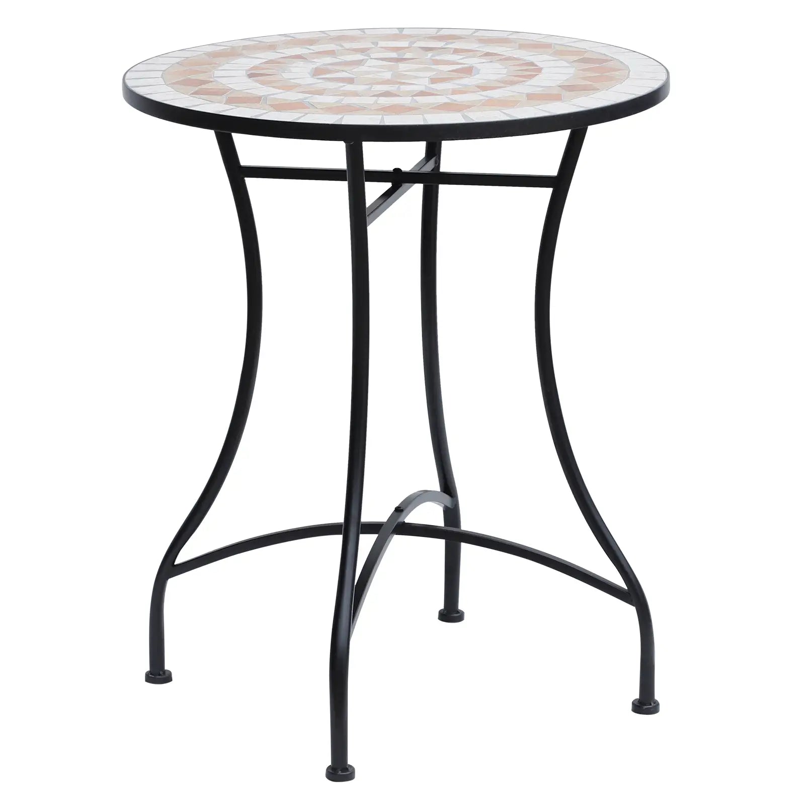 60cm Mosaic Round Bistro Table Side Bar Table Patio Garden Outdoor Balcony Furniture