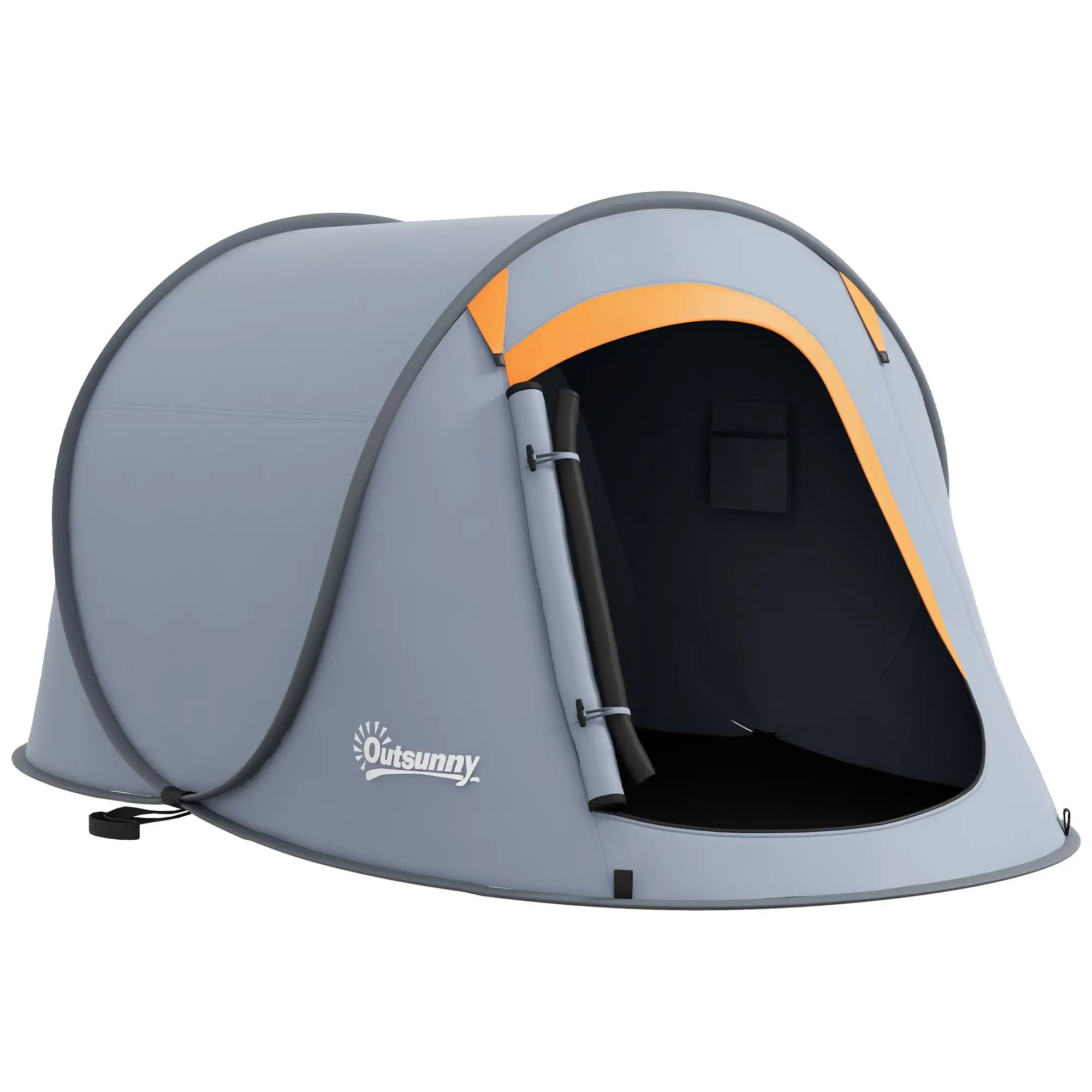 Two-Man Pop-Up Dome Tent, with Accessories - Grey