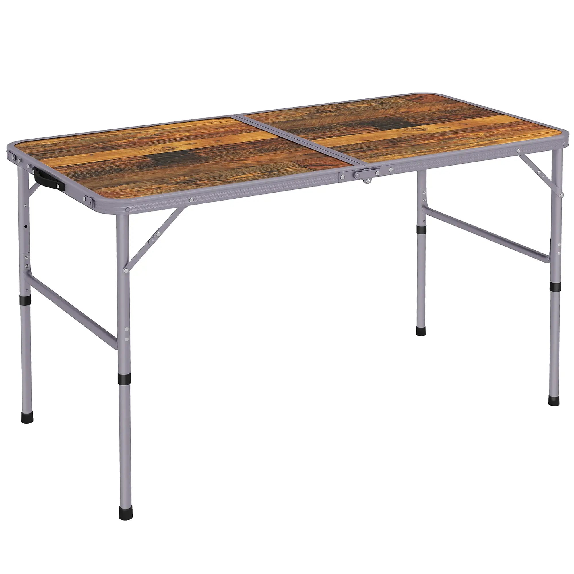 3ft Folding Camping Table Height Adjustable Aluminium Outdoor Garden Party Picnic BBQ Trestle Table Field Kitchen