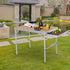 3ft Aluminium MDF-Top Folding Picnic Table Portable Camping Table