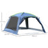 5-8 Persons Pop Up Tent Camping Gazebo Garden Tent-Dark Blue/Green