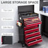 14 Drawer, Two-Part Tool Storage Chest on Wheels - Red