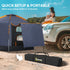 Automatic Pop Up Camping Tent, Instant Setup 2-4 Man Tent with Mesh Windows, Waterproof & UV30+, Portable with Carry Bag for Fishing, Hiking, Backpacking, Dark Grey
