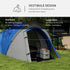 Two-Man Dome Tent, with Front Vestibule - Blue/Grey
