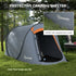 Two-Man Pop-Up Dome Tent, with Accessories - Grey