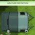 Two Room Tunnel Tent Camping Tent for 3-4 Man with Windows, Covers, Carry Bag, for Fishing, Hiking, Sports, Green