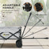 Folding Pull Along Cart Cargo Wagon Trolley with Telescopic Handle - Dark Grey