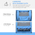 4 Person Pop-up Camping Tent Family Tent with Ground Sheet, 4 Windows and Portable Carry Bag for Beach Outdoor Trip, Sky Blue