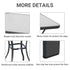 Square Garden Table, Outdoor Coffee Table with Tempered Glass Top, Bar Bistro Dining Table, Metal Frame for Patio, Balcony, 68.5 x 68.5 x 84cm