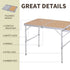 3ft Aluminium MDF-Top Folding Picnic Table Portable Camping Table