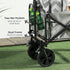 Folding Pull Along Cart Cargo Wagon Trolley with Telescopic Handle - Dark Grey
