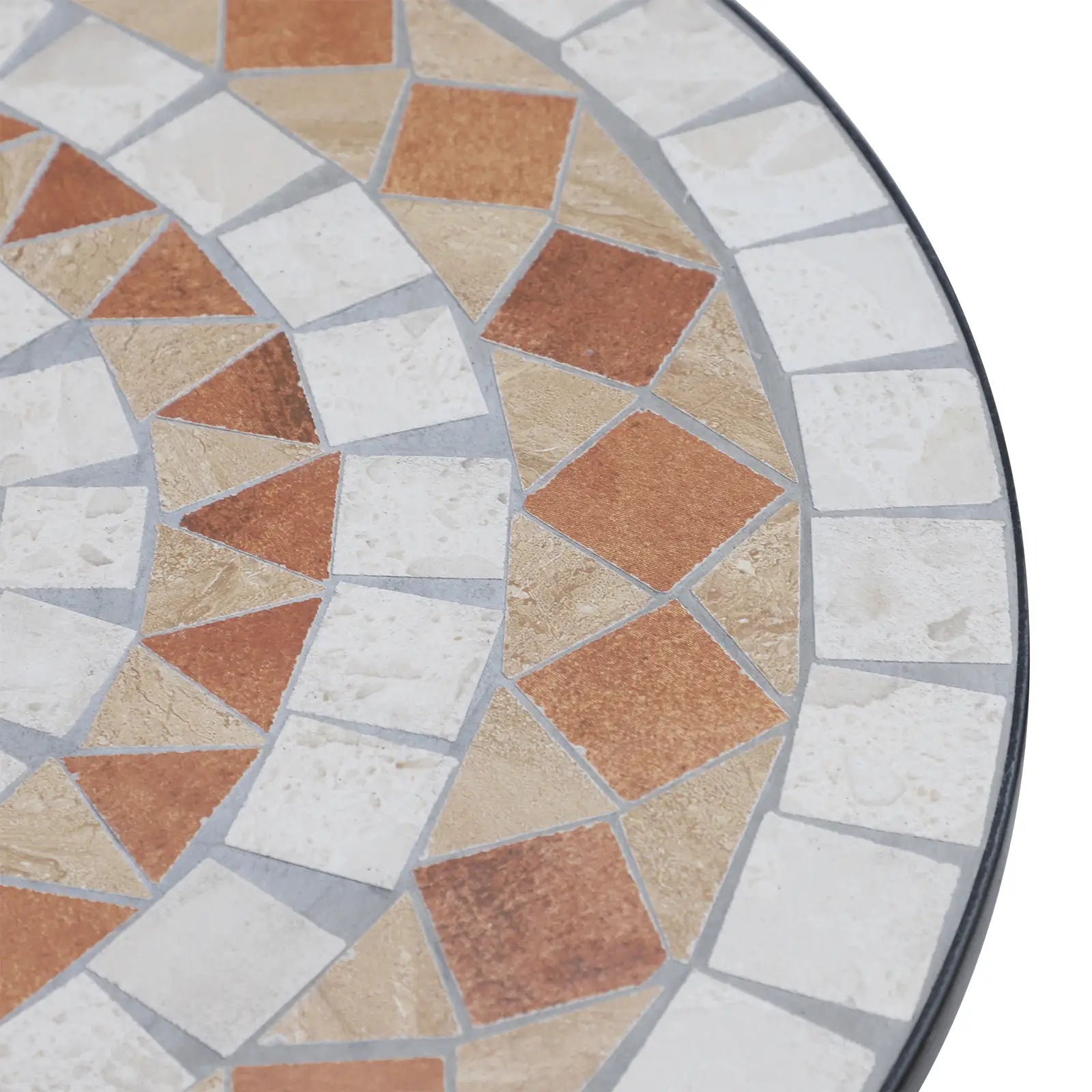 60cm Mosaic Round Bistro Table Side Bar Table Patio Garden Outdoor Balcony Furniture