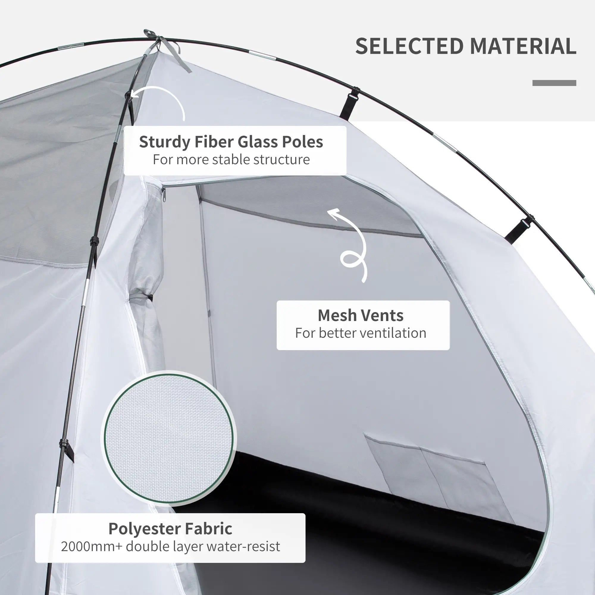 Two-Man Dome Tent, with Front Vestibule - Blue/Grey