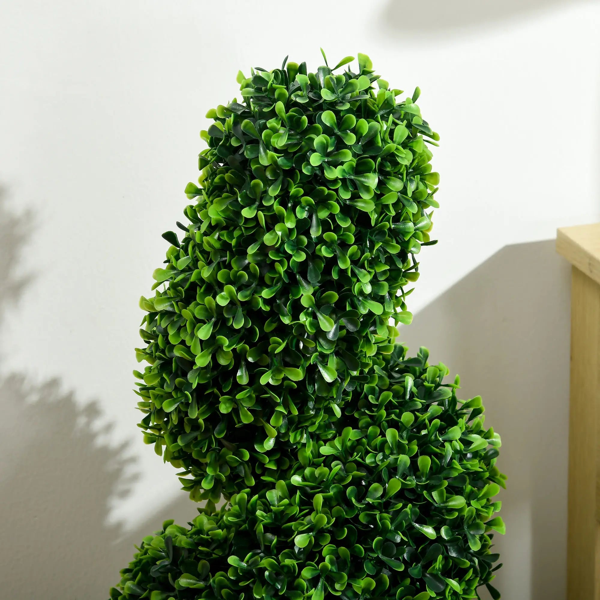 Set of 2 Artificial Plants, Topiary Spiral Boxwood Trees with Pot, for Home Indoor Outdoor Decor, 90cm Bargain Clearance Centre