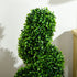 Set of 2 Artificial Plants, Topiary Spiral Boxwood Trees with Pot, for Home Indoor Outdoor Decor, 90cm Bargain Clearance Centre