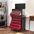 14 Drawer, Two-Part Tool Storage Chest on Wheels - Red