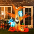 240cm Large Halloween Scary Lighting Inflatable Tree Ghost 3 Pumpkins Owl 4 LED Indoor Outdoor Holiday Decoration