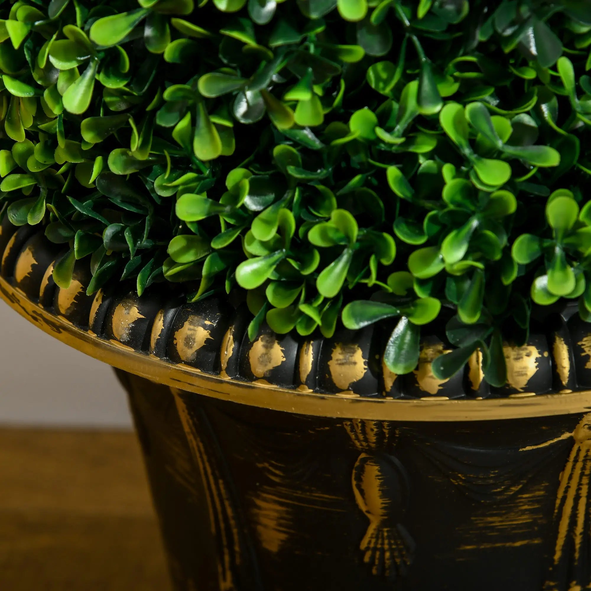 Set of 2 Artificial Plants, Topiary Spiral Boxwood Trees with Pot, for Home Indoor Outdoor Decor, 90cm Bargain Clearance Centre