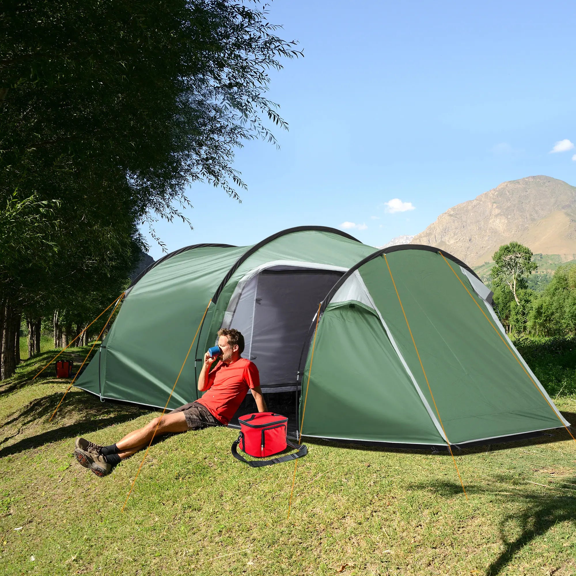 Three-Man, Two-Room Tent - Green