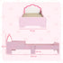 Toddler Bed Frame, Princess Bed for Kids, Cloud-Design, 143 x 74 x 55cm - Pink