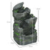 Garden Water Feature, Solar Powered with LED Lights - Dark Grey
