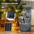 Solar Powered Outdoor Water Fountain - Dark Grey