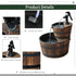 Wooden Water Pump Fountain, 2 Tier-Fir Wood