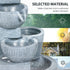 Solar Powered Outdoor Water Fountain - Dark Grey