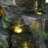 Garden Water Feature, Solar Powered with LED Lights - Dark Grey