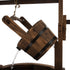Wooden Garden Wishing Well Fountain Barrel Waterfall Rustic Wood with Pump Garden Décor Ornament